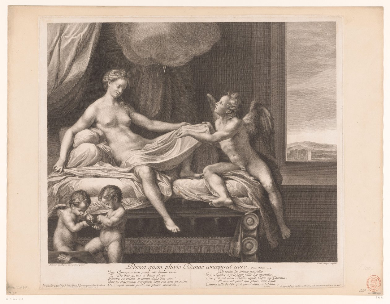 Júpiter e Danae de Gaspard Duchange