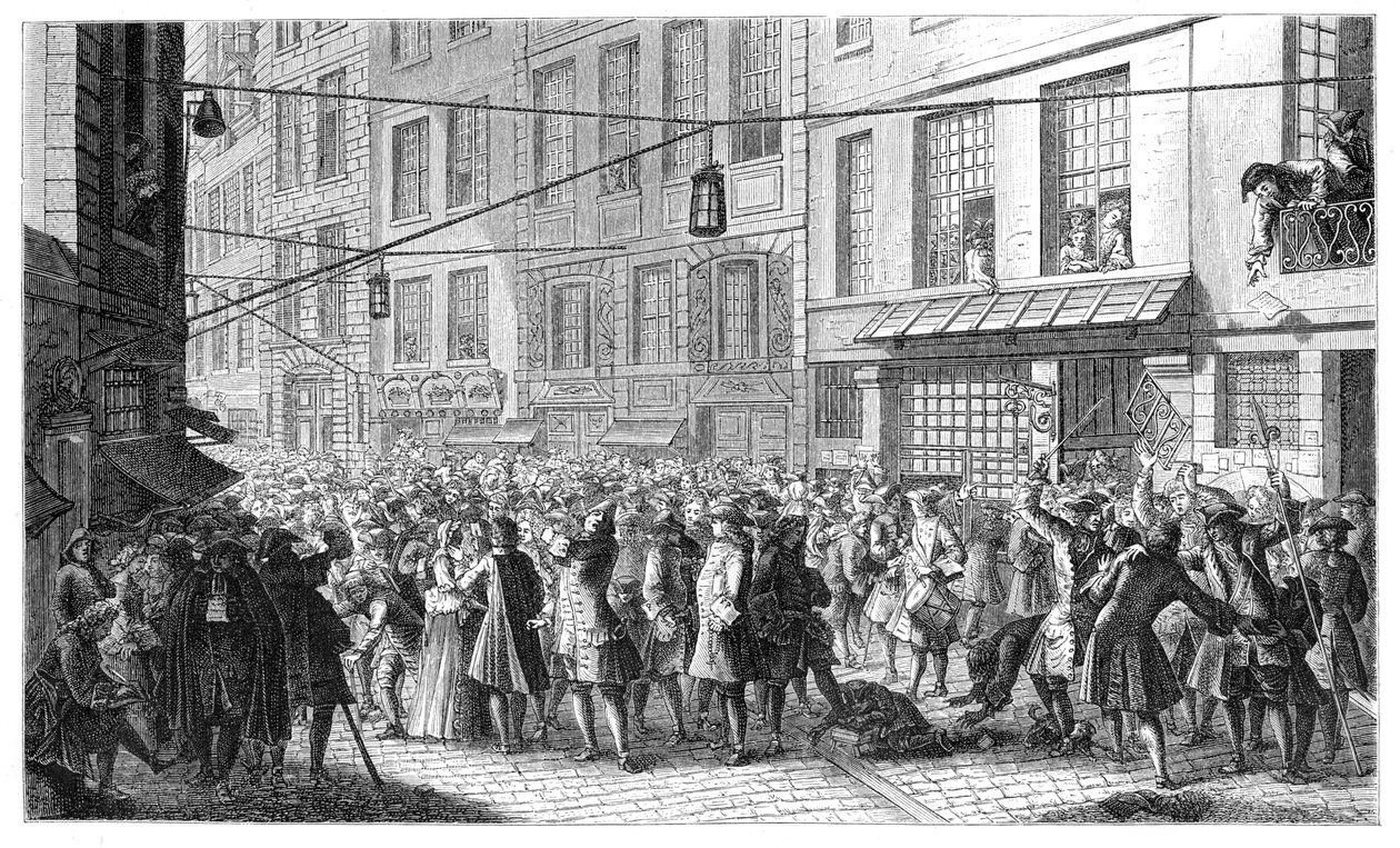 Rua Quincampoix, Paris, 1718, 1885. de Gaspard Duchange