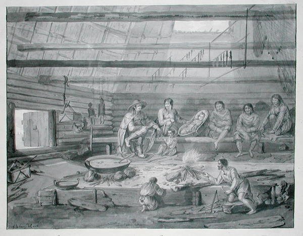 Fantasias dos Habitantes da Baie de Castries na costa do Tártaro Oriental de Gaspard Duche de Vancy