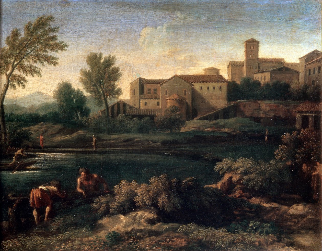 Uma pequena cidade no Lácio, década de 1660. de Gaspard Dughet
