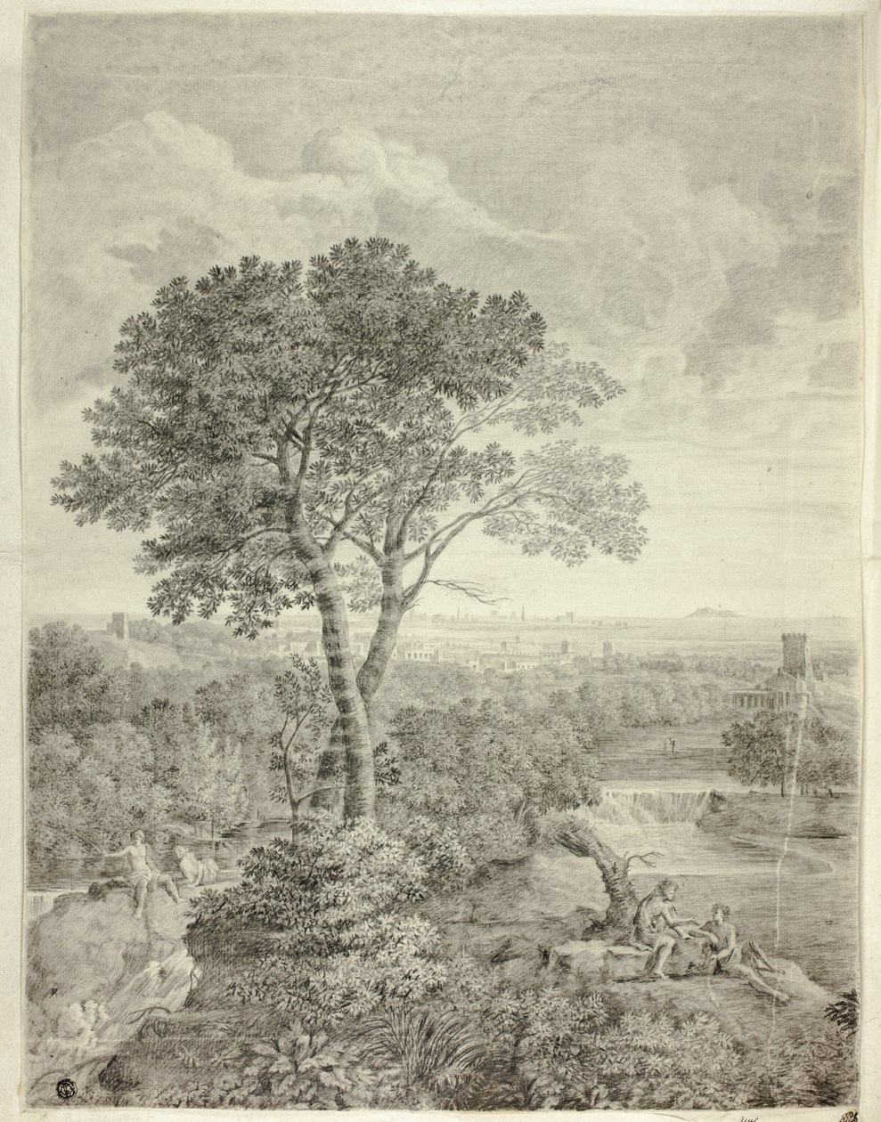 Fresco no Palazzo Colonna, Roma de Gaspard Dughet