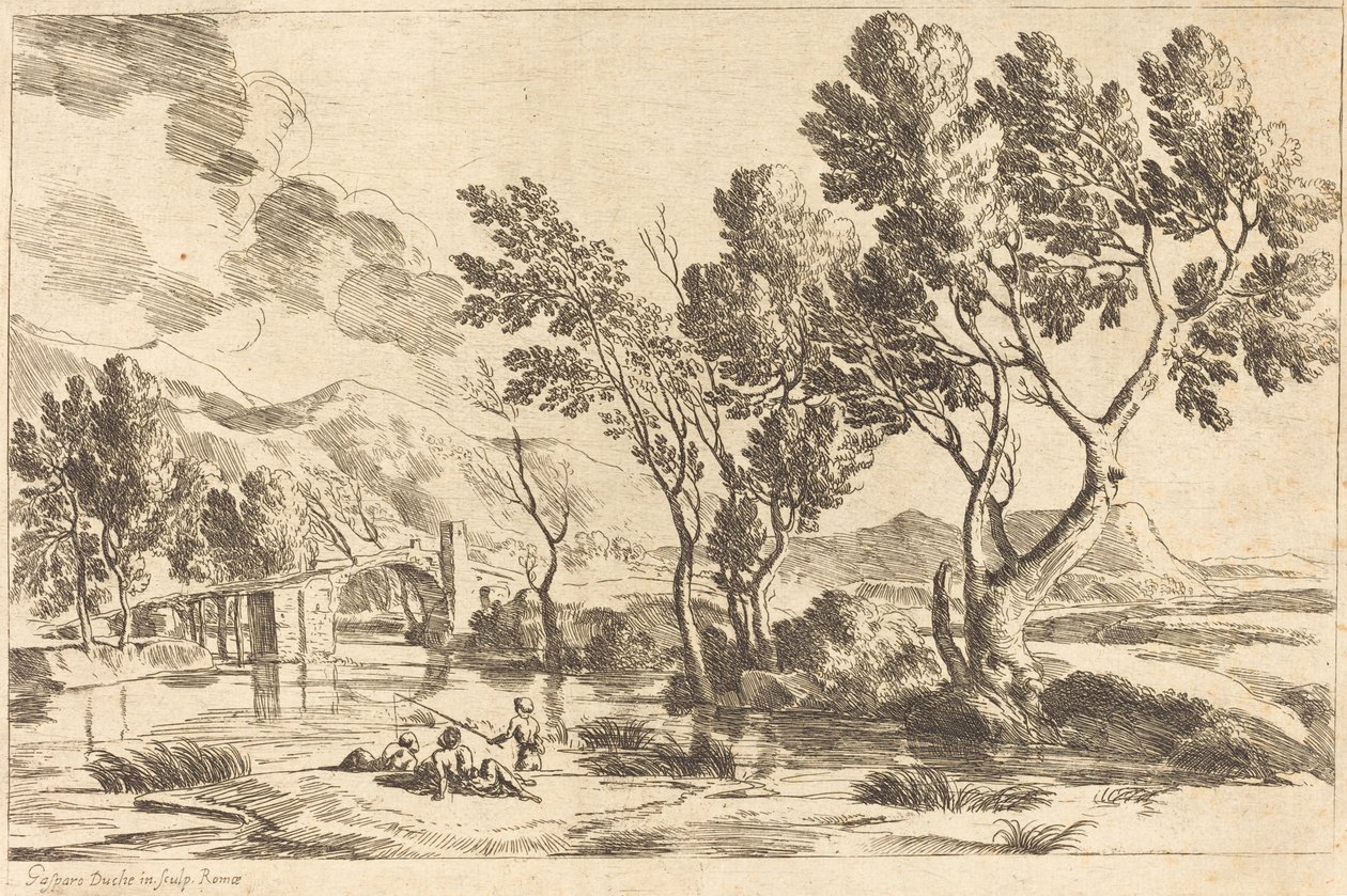 Paisagem romana de Gaspard Dughet