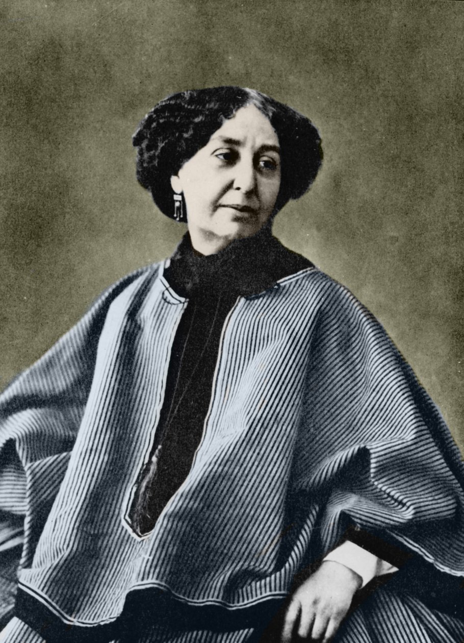 George Sand (Aurore Dupin, Baronne Dudevant) (1804-1876), escritor francês, fotografado por Nadar por volta de 1865. de Gaspard Felix Tournachon Nadar