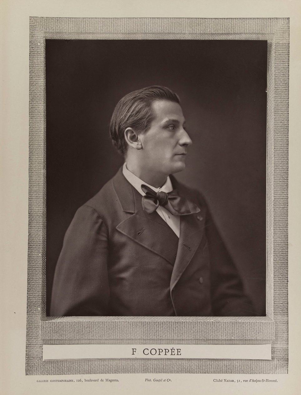 Retrato do poeta François Coppée 1842-1908, c. 1875. de Gaspard Félix Nadar