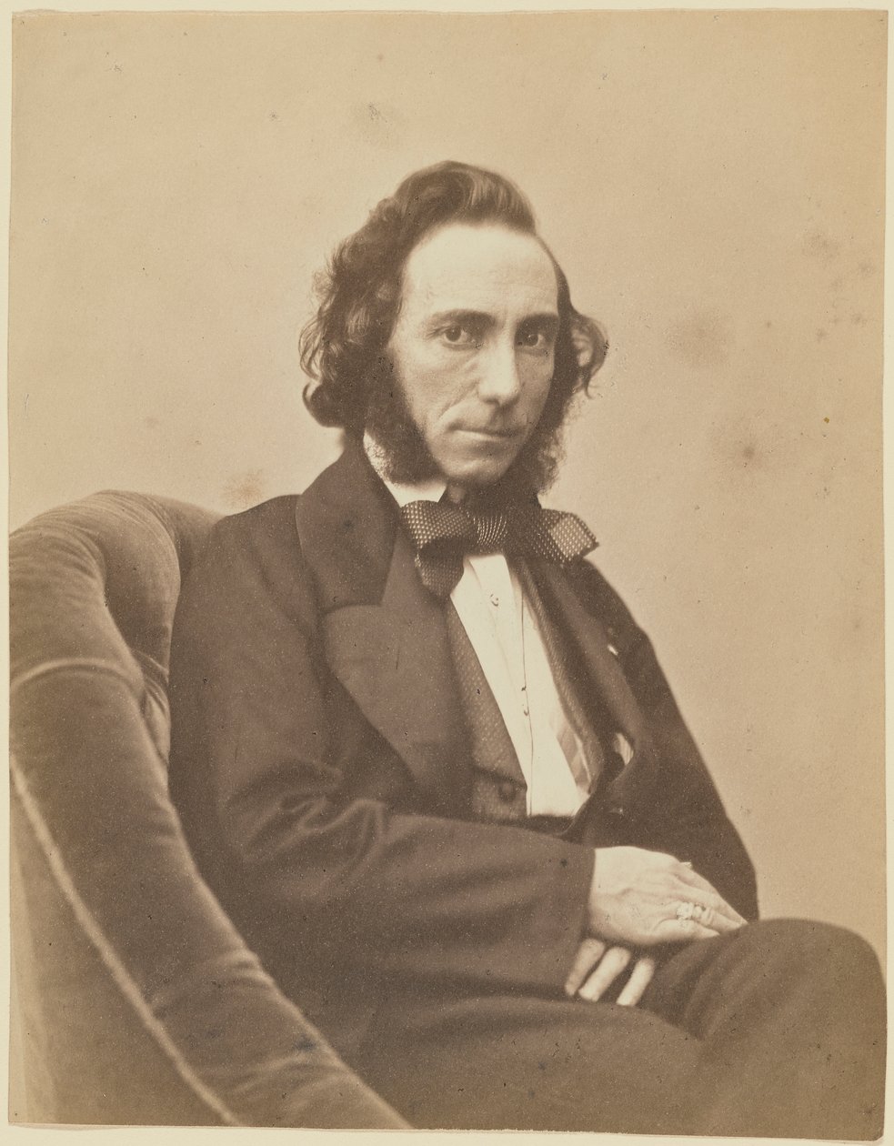 Retrato do violinista e compositor Ernesto Camillo Sivori 1815-1894, 1854-1855. de Gaspard Félix Nadar