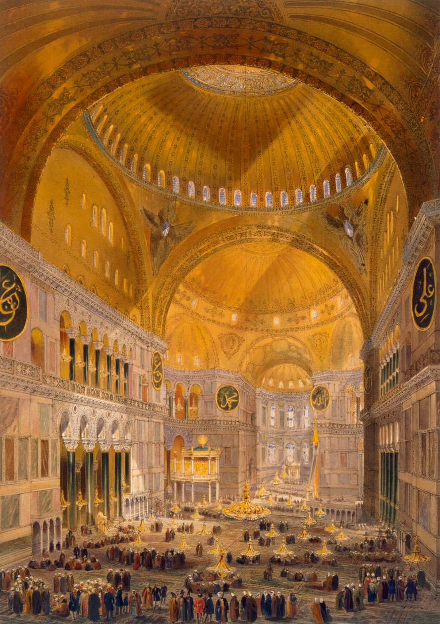Hagia Sophia, Constantinopla, 1852 de Gaspard Fossati