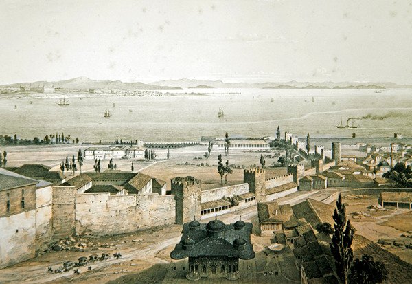 Panorama das paredes de Constantinopla, placa 23 de 