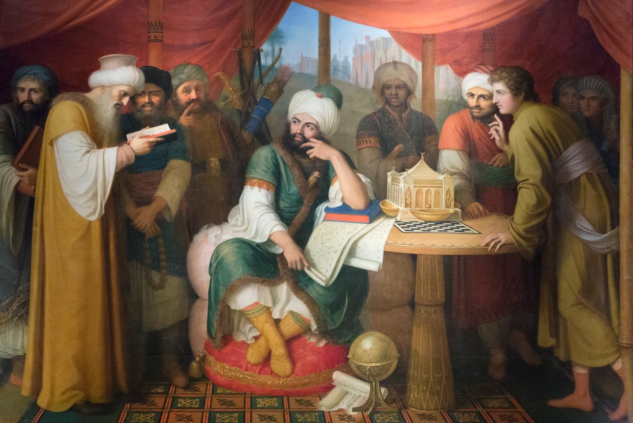 Harun Al Rashid na sua tenda com os sábios do Oriente de Gaspare Landi