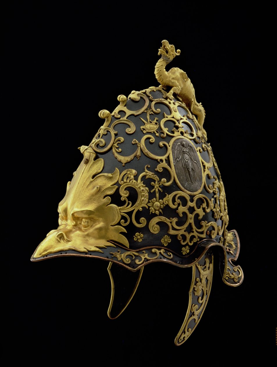 Capacete de Cosimo II (1590-1621) Italiano, 1608 de Gaspare Mola