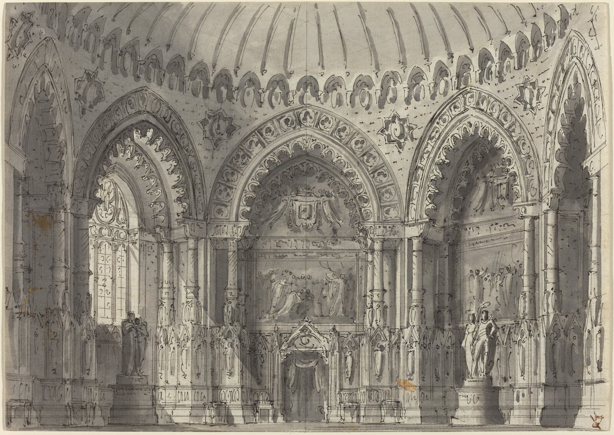 Rotunda em estilo gótico de Gasparo Galliari
