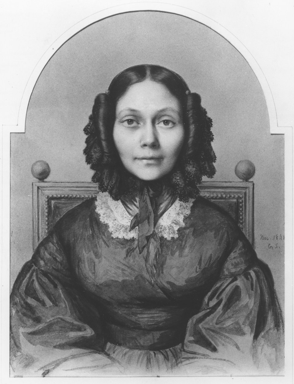 Retrato da Comtesse de Segur (1799-1874), novembro de 1841 de Louis Gaston de Segur