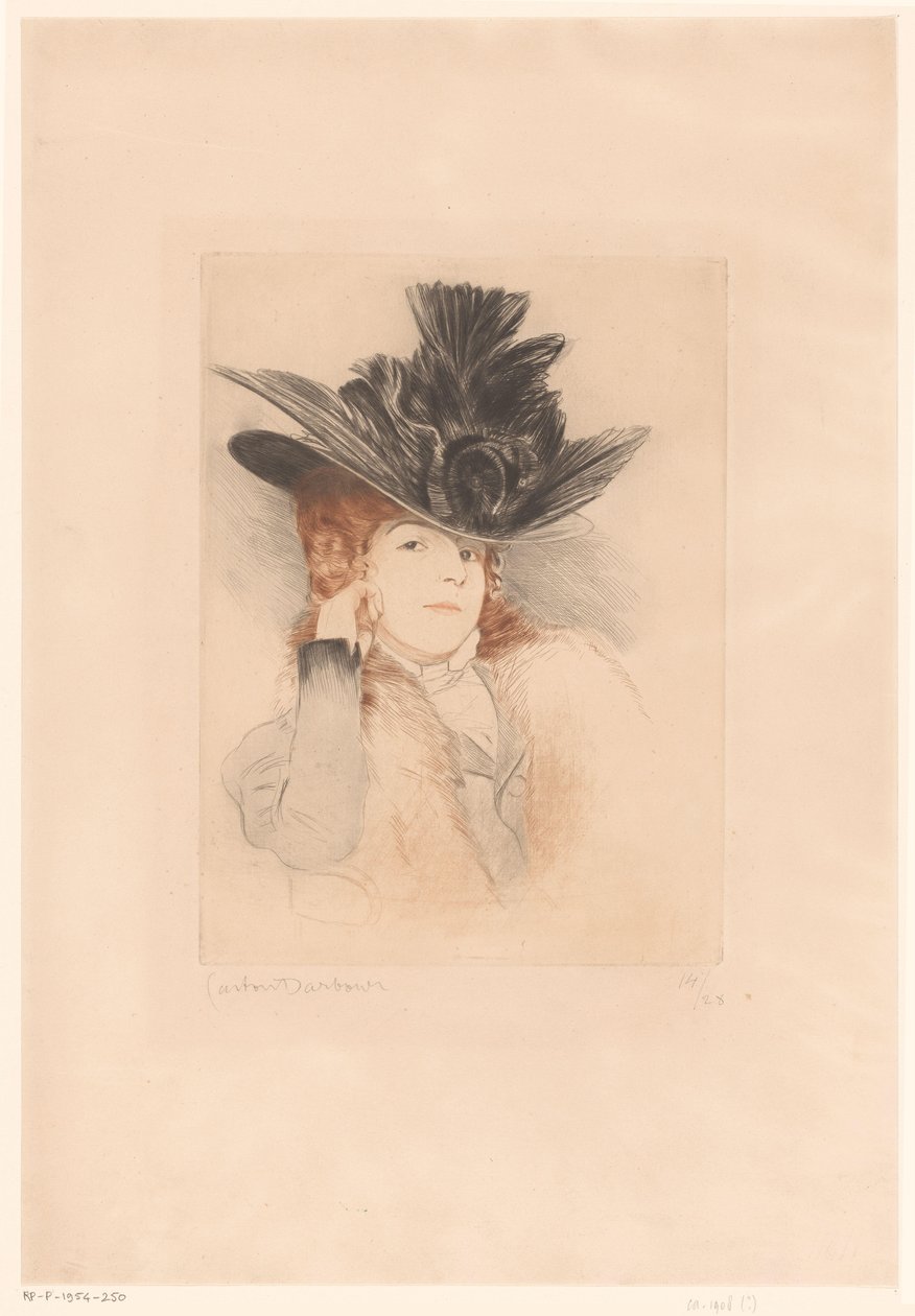Retrato de uma senhora desconhecida com chapéu de Gaston Darbour