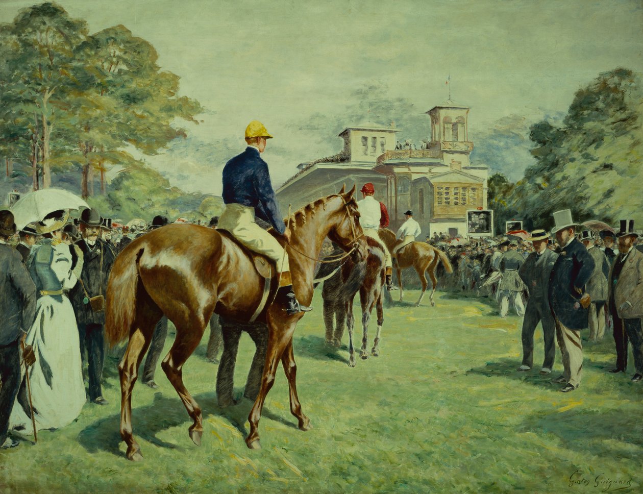 Desfile ao Posto (óleo sobre tela) de Gaston Guignard