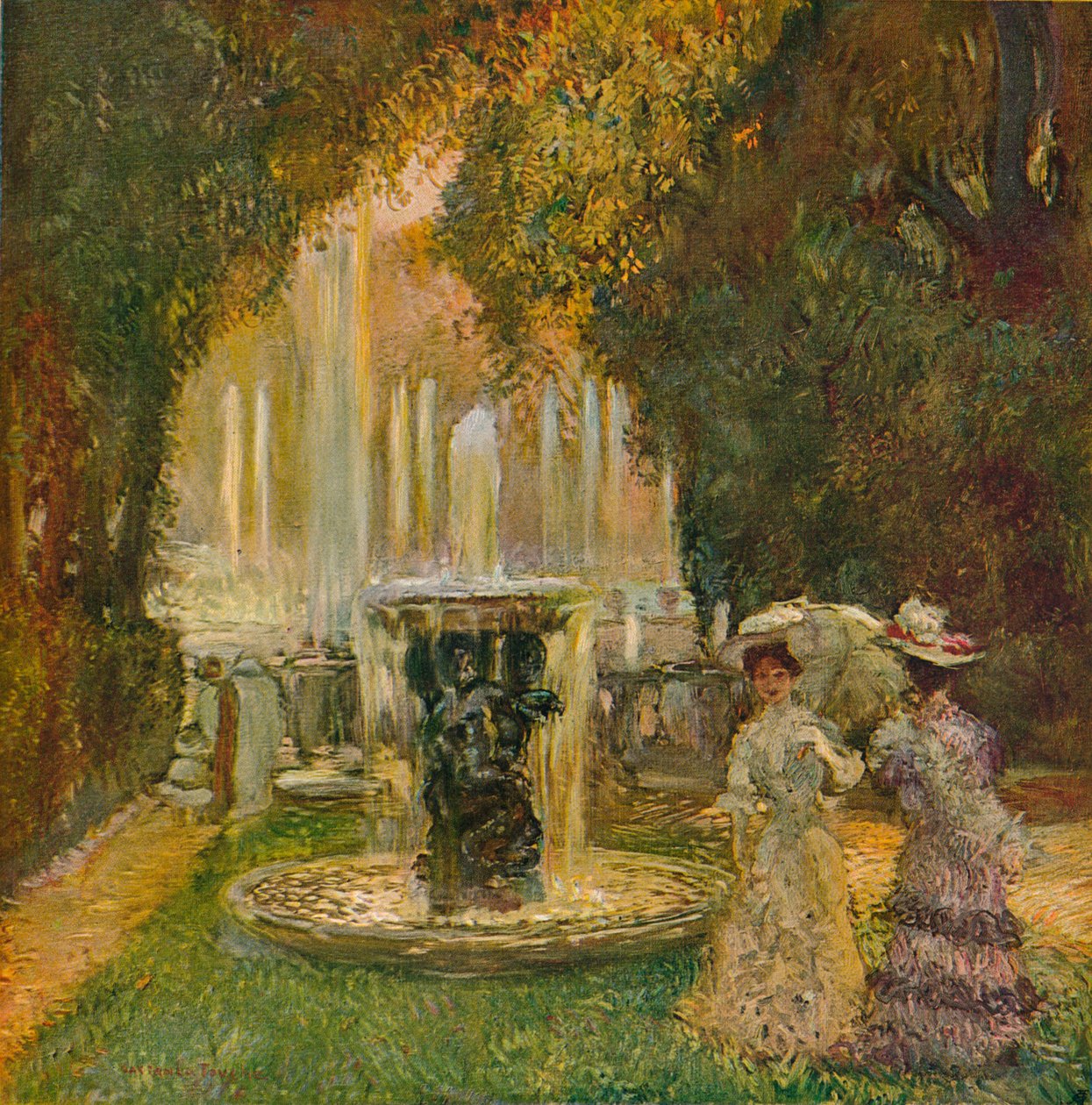 As Grandes Águas em Versalhes LAllee DEau, c1908 de Gaston La Touche