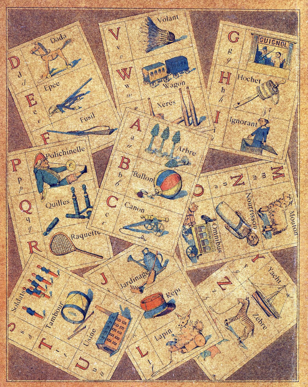4ª capa do ABC des joujoux ou Alphabet des petits de Gaston Quenioux