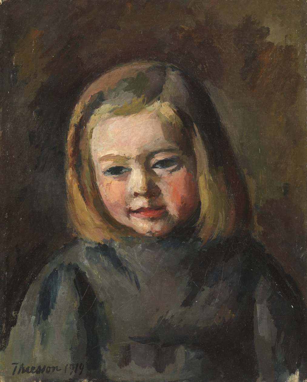 Cabeça de uma jovem garota, 1919 de Gaston Thiesson
