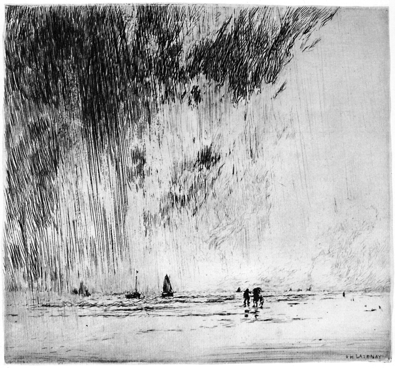 A chuva, 1880-1940 1924 de Gaston de Latenay