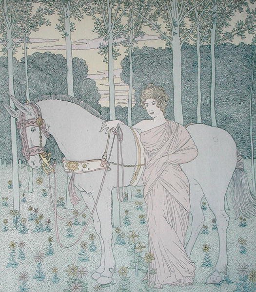 Nausicaa, ilustração do Livro 6 da Odisséia, traduzido por Lecomte de l