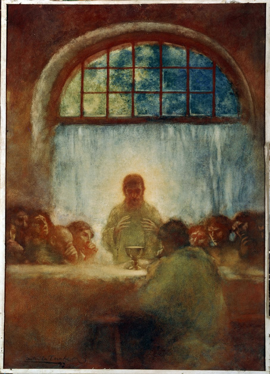 La Ceia (A Última Ceia). Pintura de Gaston de La Touche (1854-1913) de Gaston de Latouche