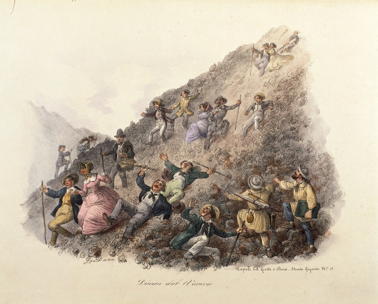 A descida do Monte Vesúvio de Gatti and Dura