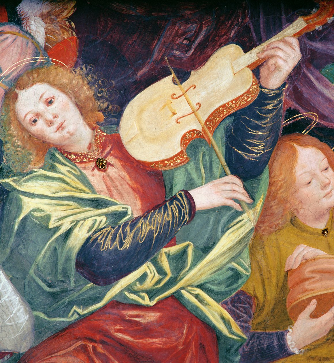 O Concerto dos Anjos, 1534-36 (detalhe) (ver 175762) de Gaudenzio Ferrari