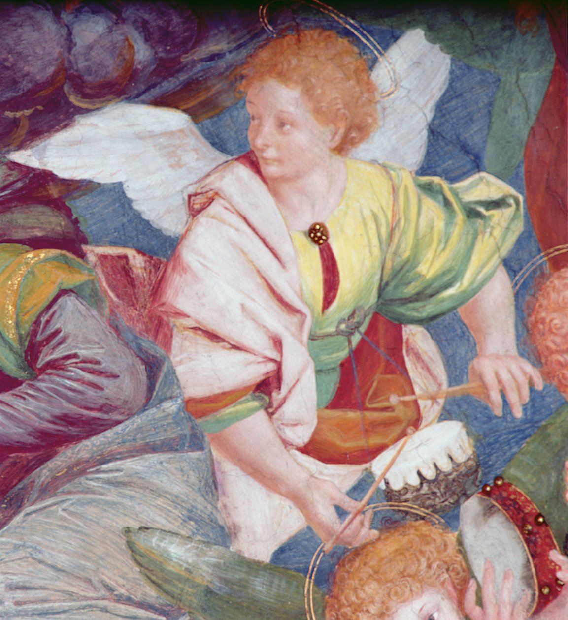 O Concerto dos Anjos, 1534-36 (detalhe) (ver 175762) de Gaudenzio Ferrari