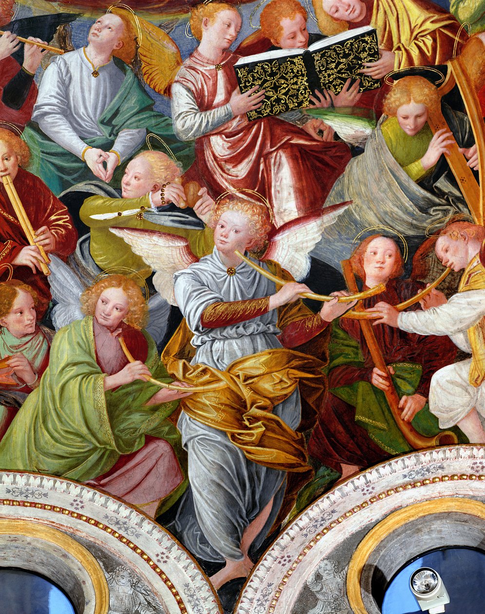 O Concerto dos Anjos, 1534-36 (detalhe) (ver 175762) de Gaudenzio Ferrari