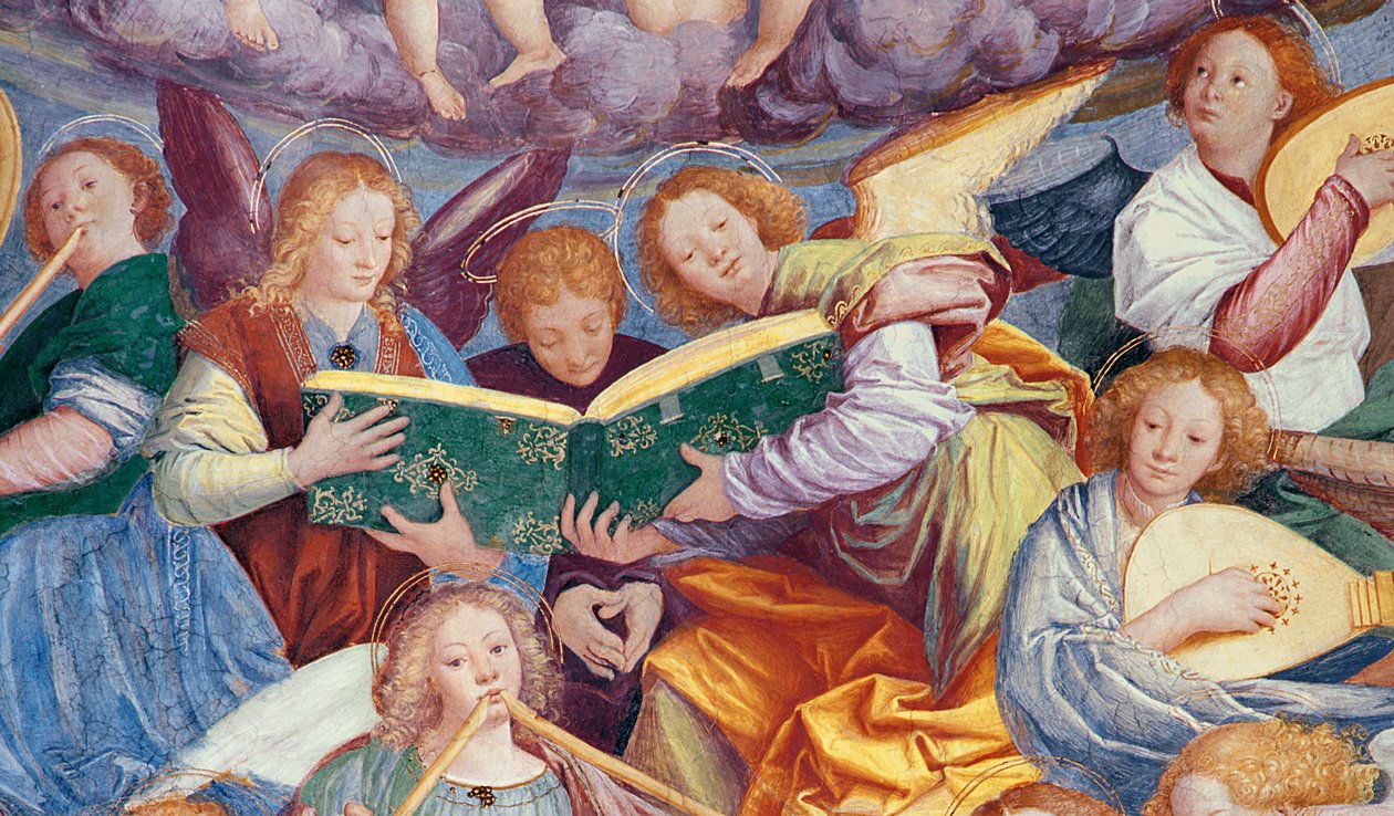 O Concerto dos Anjos, detalhe afresco 1534-36 de 175782 de Gaudenzio Ferrari
