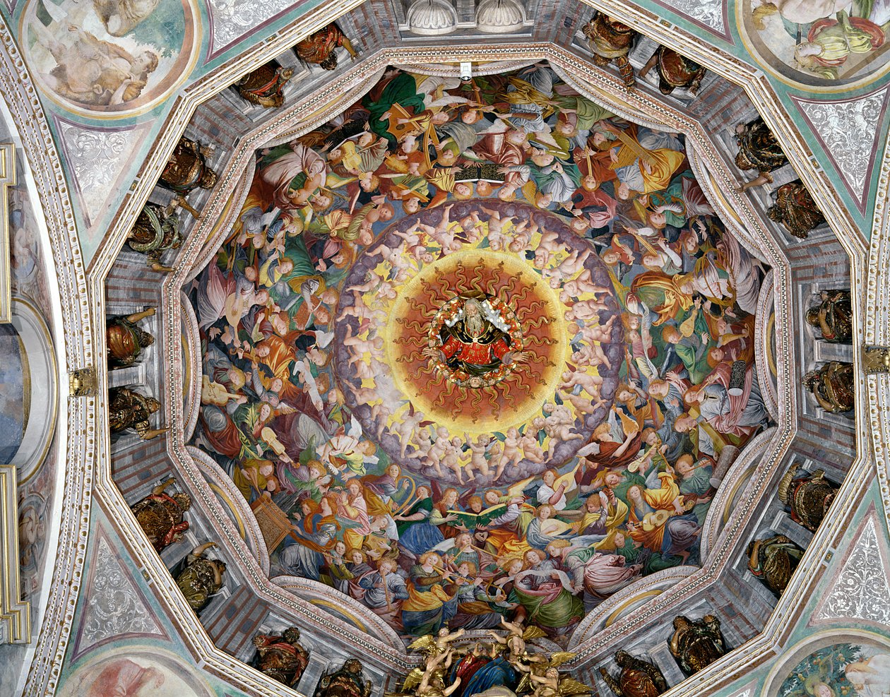 O Concerto dos Anjos, da cúpula, 1534-35 de Gaudenzio Ferrari