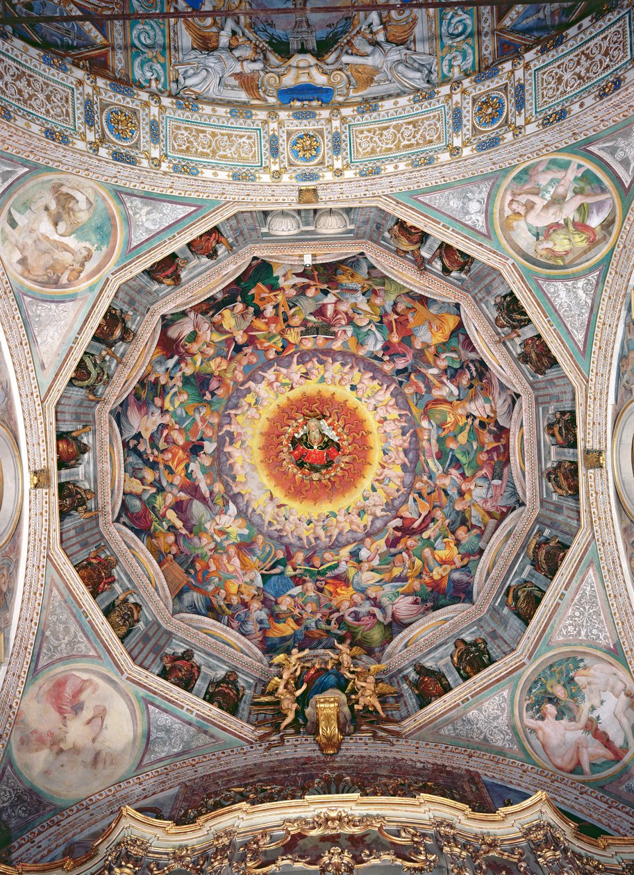 O Concerto dos Anjos, da cúpula, 1534-36 de Gaudenzio Ferrari