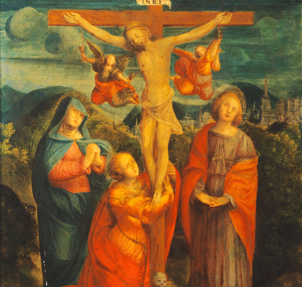 Crucificação, por Gaudenzio Ferrari (1470-1546) de Gaudenzio Ferrari
