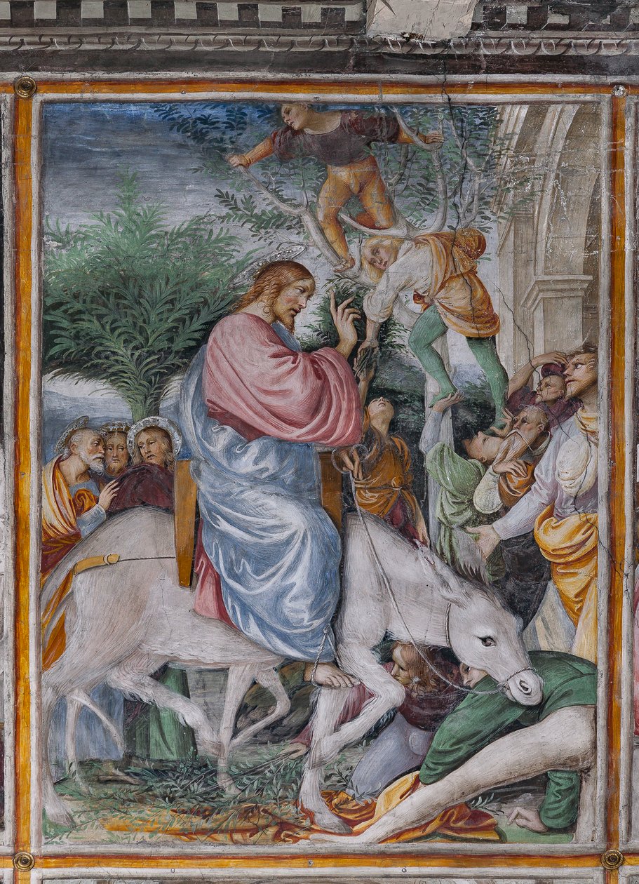 Detalhe de "Cristo entrando em Jerusalém", de "A vida e a paixão de Cristo" de Gaudenzio Ferrari