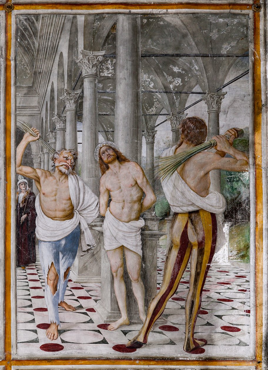 Detalhe de "A Flagelação de Cristo", de "A vida e a Paixão de Cristo". de Gaudenzio Ferrari