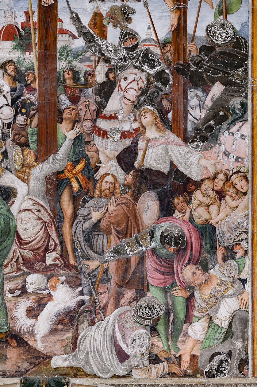 Detalhe da "Crucificação", de "A vida e a paixão de Cristo" de Gaudenzio Ferrari