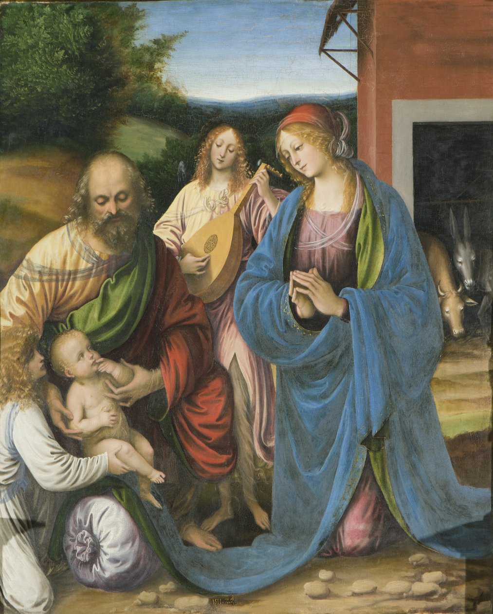 Detalhe da Natividade e Última Ceia, Polyptic, 1511 (detalhe de 3704244) de Gaudenzio Ferrari