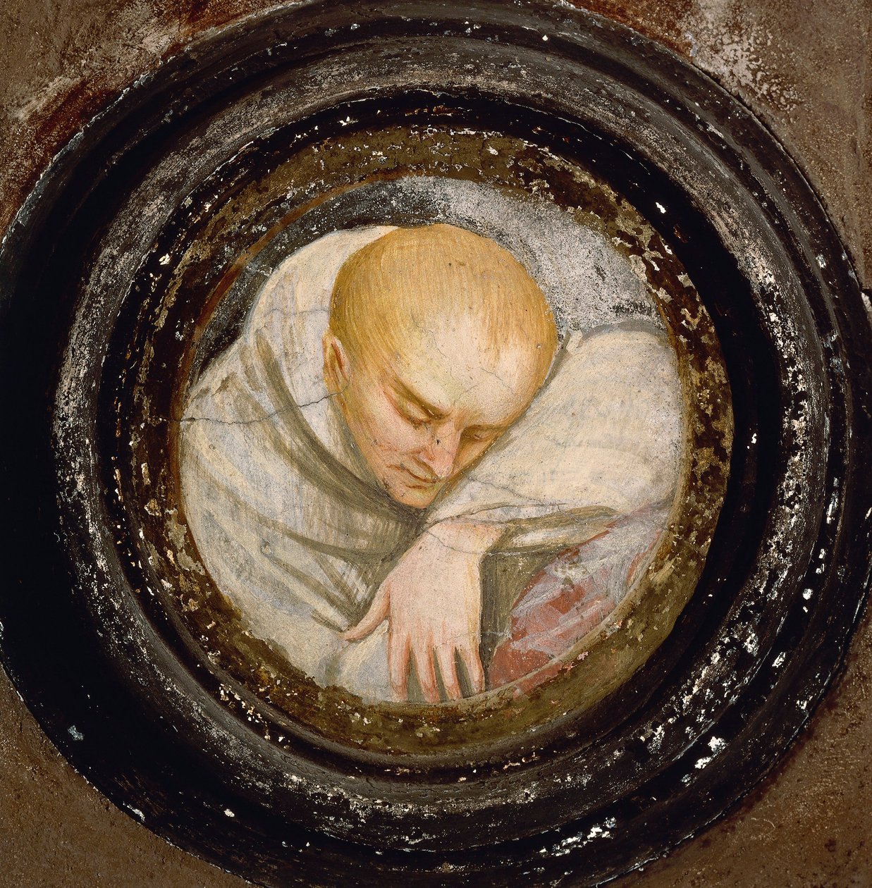 Itália, Varallo, Fragmento de Frade de Gaudenzio Ferrari