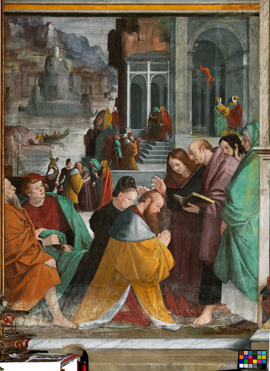 O Baptismo dos Príncipes de Marselha em Roma de Gaudenzio Ferrari