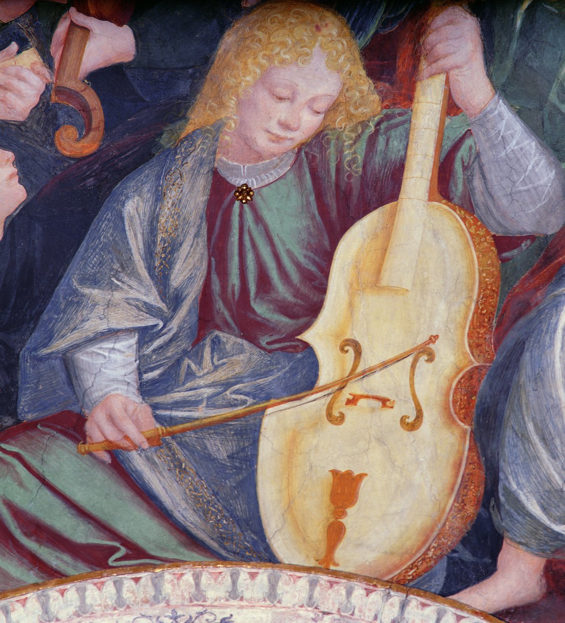 O Concerto dos Anjos, 1534-36 (detalhe) (ver 175762) de Gaudenzio Ferrari