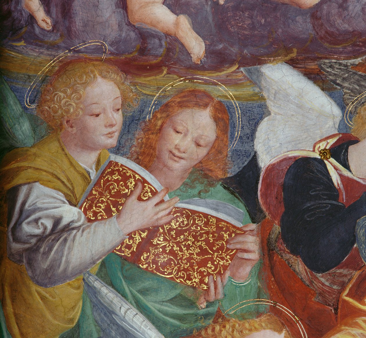 O Concerto dos Anjos, 1534-36 (detalhe) (ver 175762) de Gaudenzio Ferrari