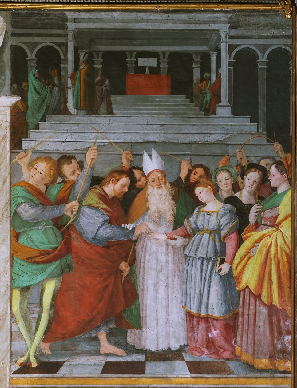 O Casamento da Virgem e a Apresentação de Maria no Templo de Gaudenzio Ferrari