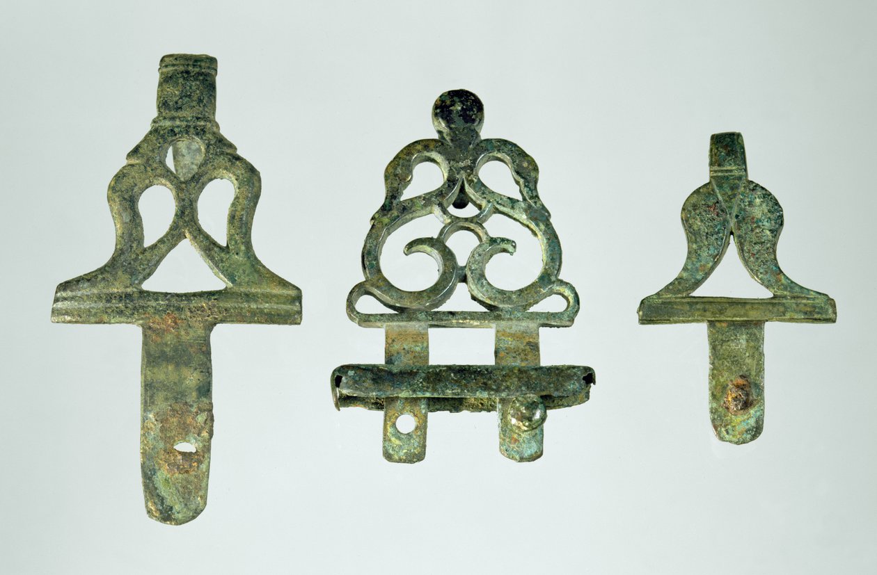Ganchos de cinto, de Chalons-sur-Marne, Tene II (300-120 aC) (metal) de Gaulish