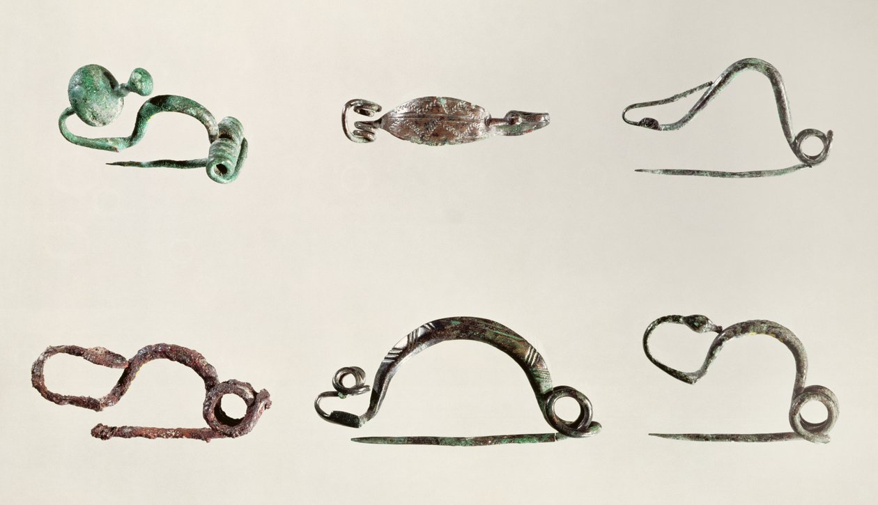 Fechos, encontrados em Marne (bronze) de Gaulish