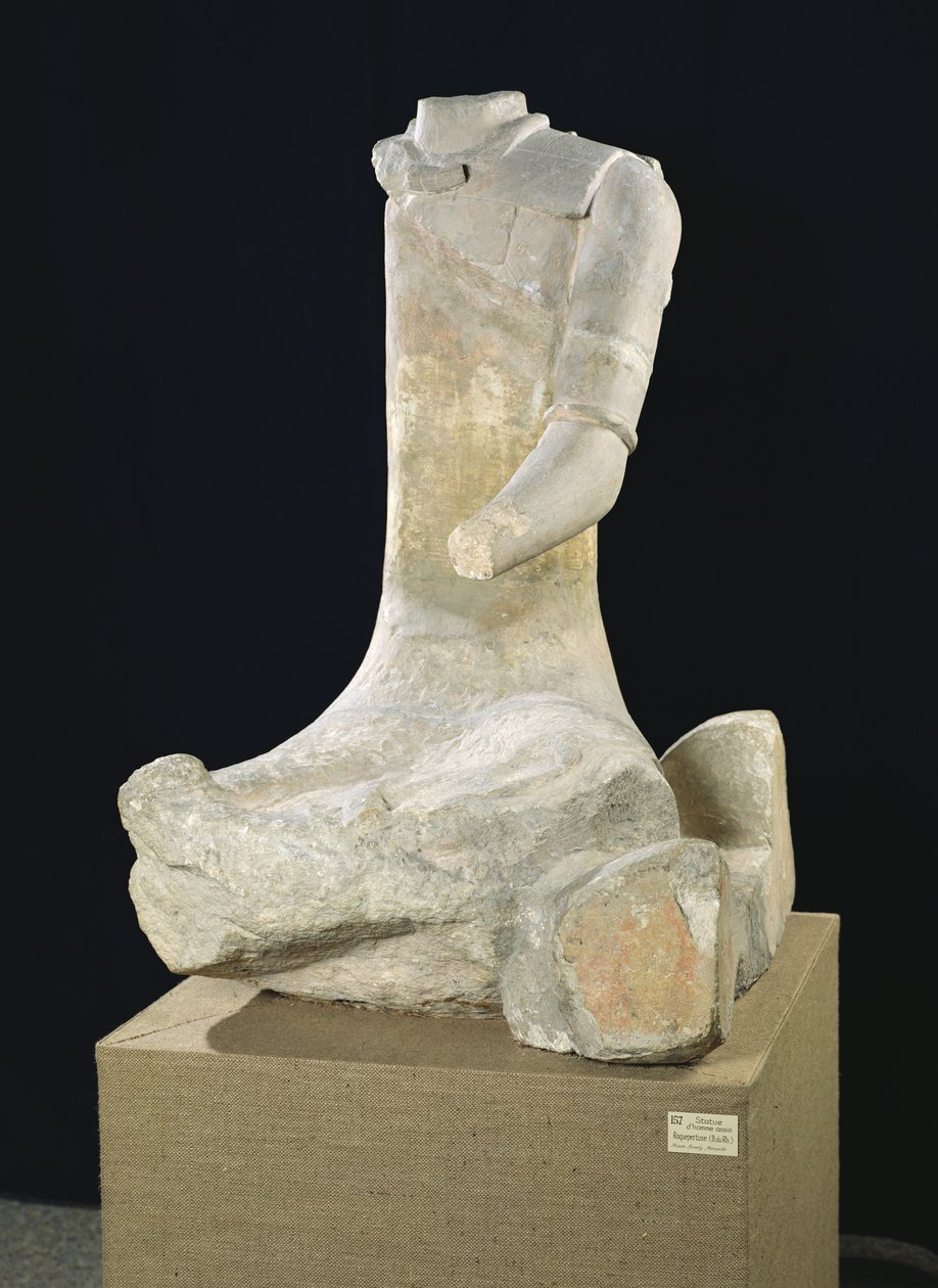 Homem sentado, de Roquepertuse, Tene II, c.300-120 aC de Gaulish