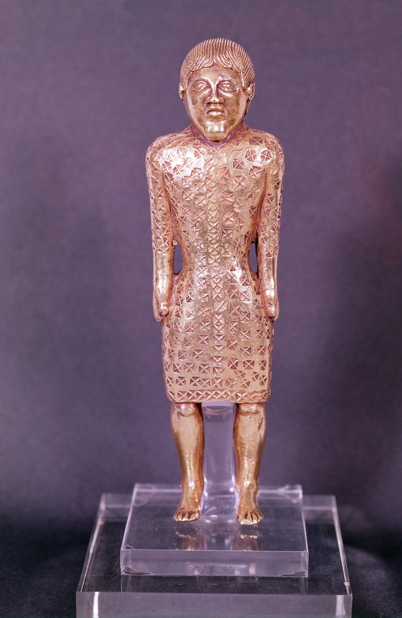 Estatueta de um homem, de Le Mans, 475-300 aC (ouro) de Gaulish