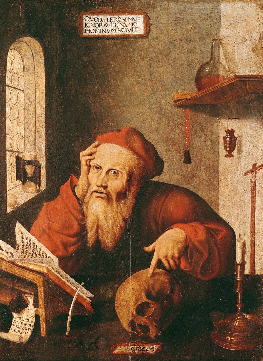 São Jerônimo, depois de uma pintura de Quentin Massys ou Metsys (1466-1530) de Gautard de Pezenas