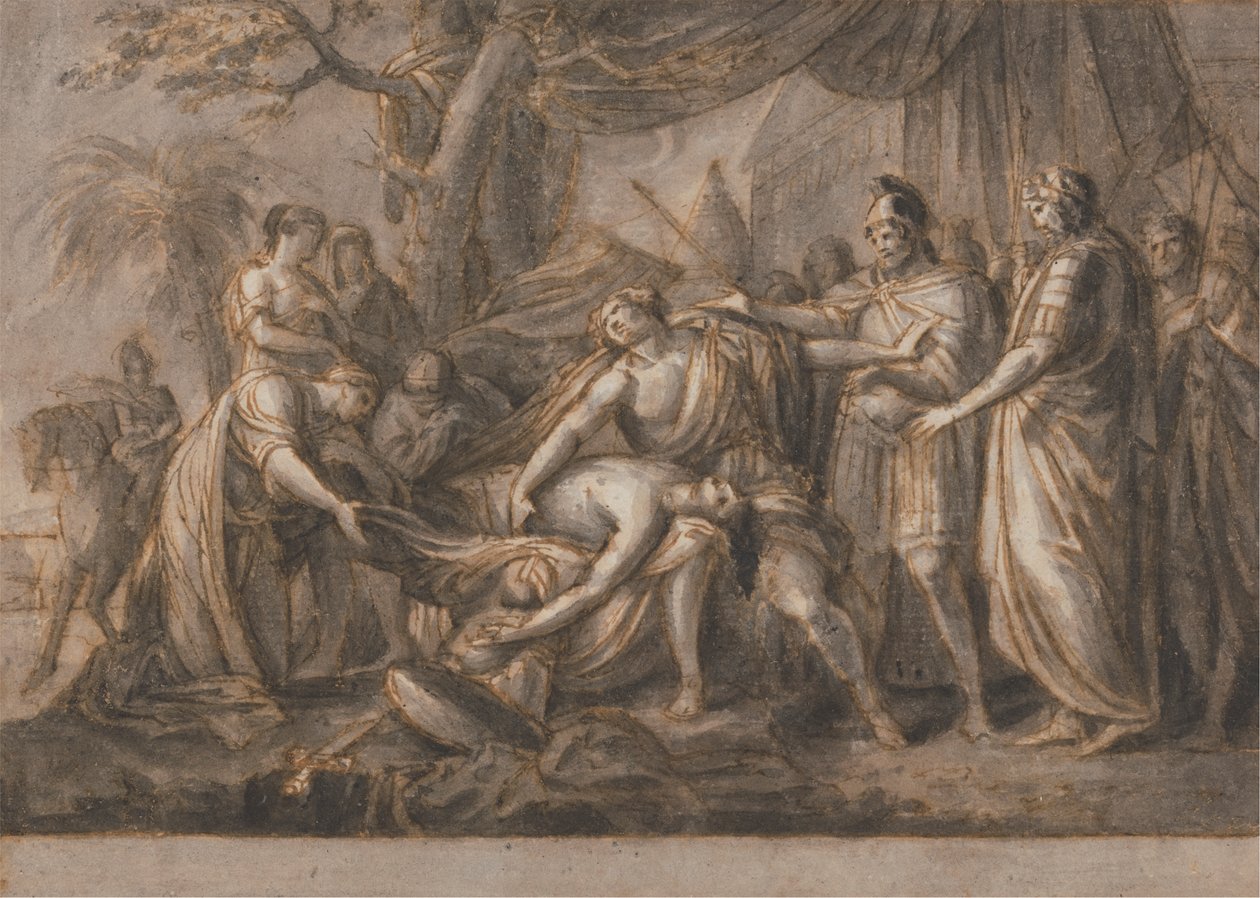 Achilles Lamentando a Morte de Patroclus de Gavin Hamilton