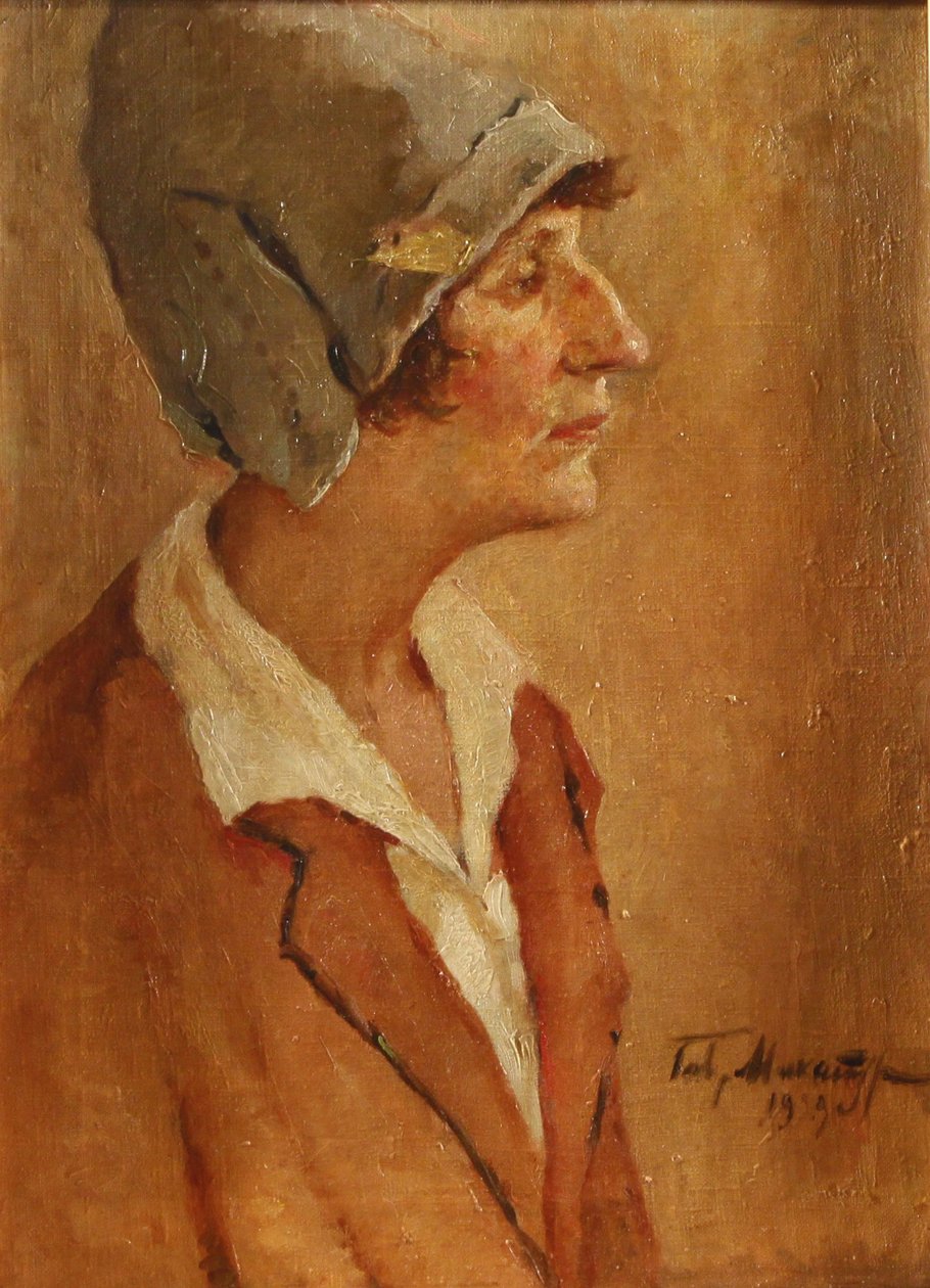 Retrato da Poeta Ana Akhmatova 1889-1966, 1929 de Gavriil Petrovich Makaturin