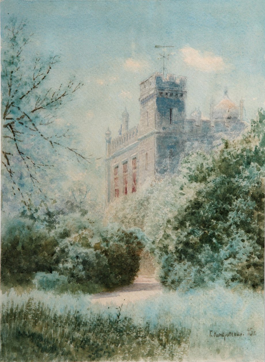 O Palácio Vorontsovsky. Crimeia, 1895 de Gavril Pavlovich Kondratenko