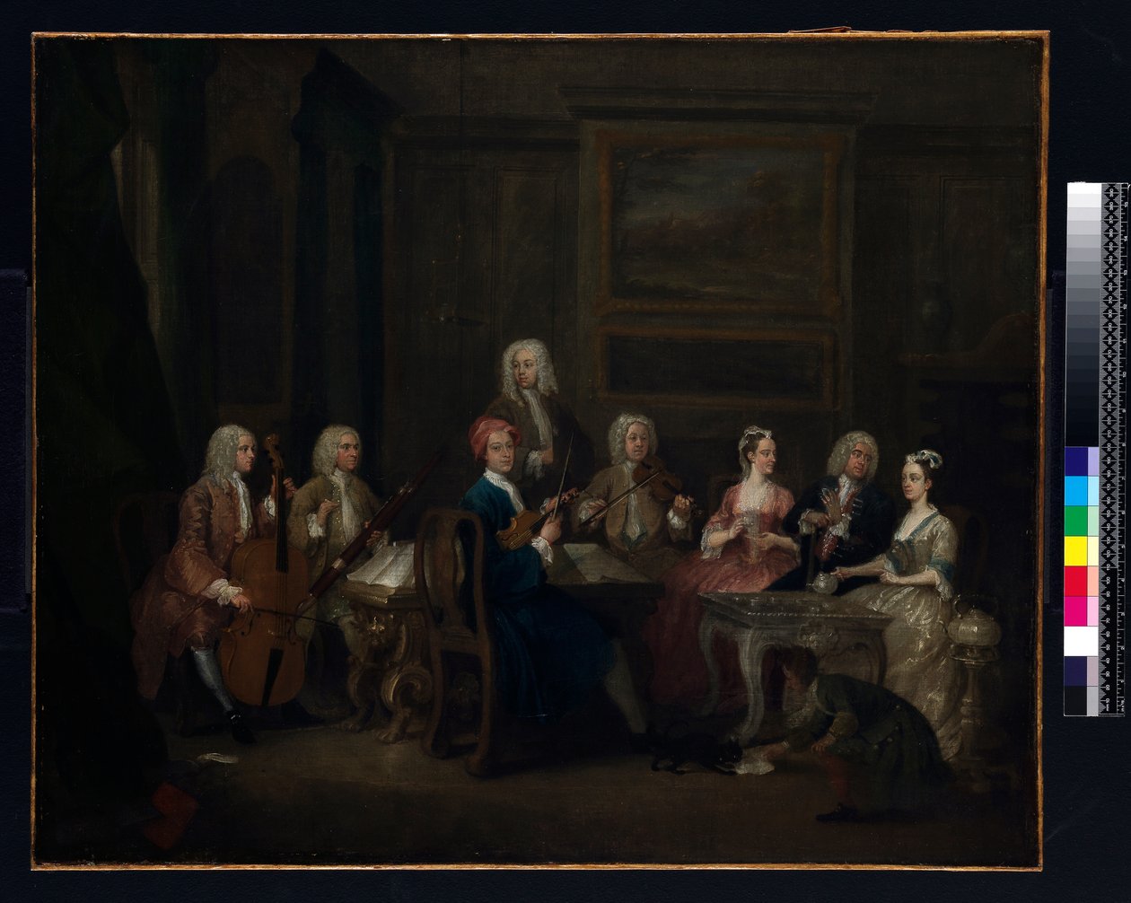Uma festa musical: a família Mathias, c.1730 de Gawen Hamilton