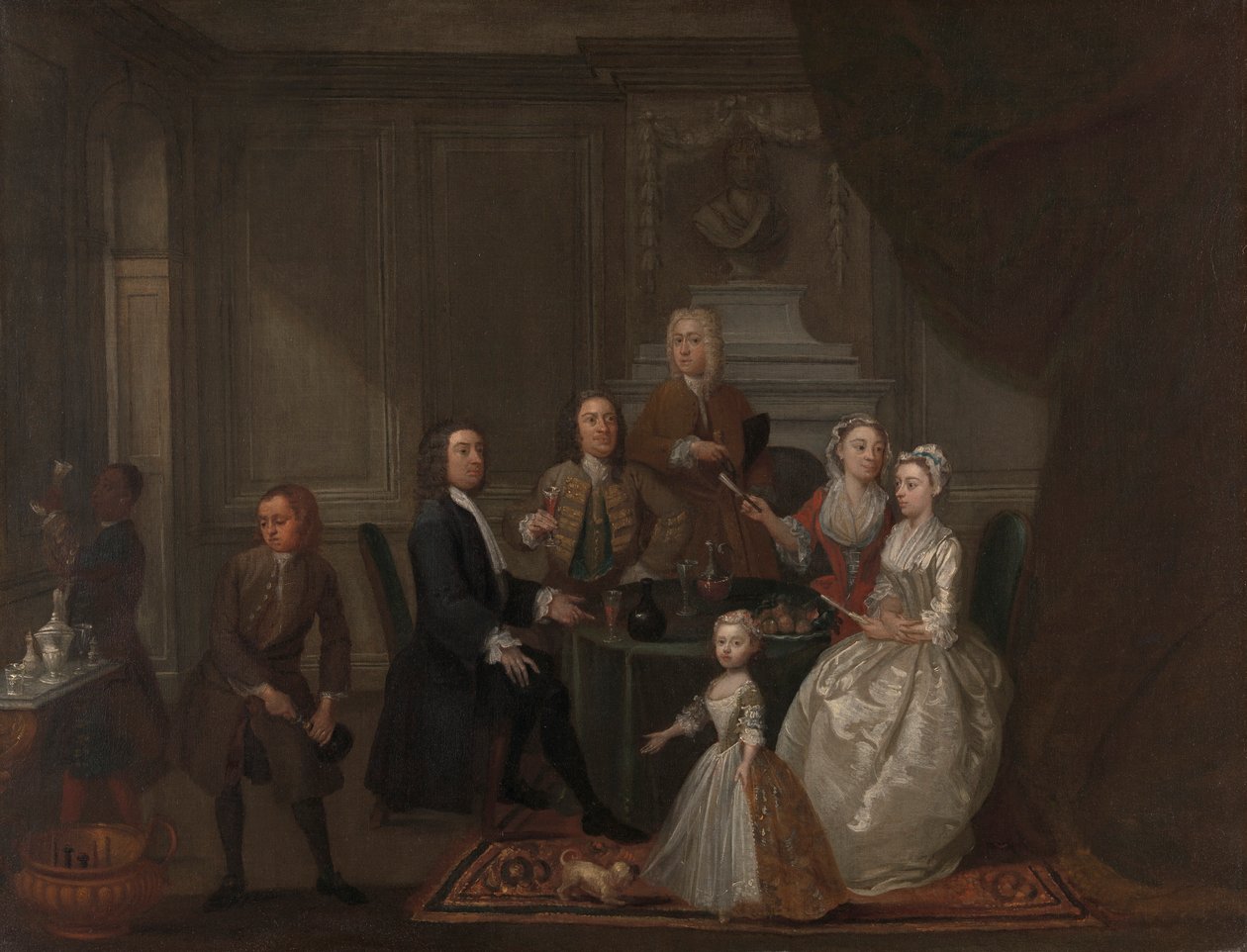 Retrato de grupo, provavelmente da família Raikes de Gawen Hamilton